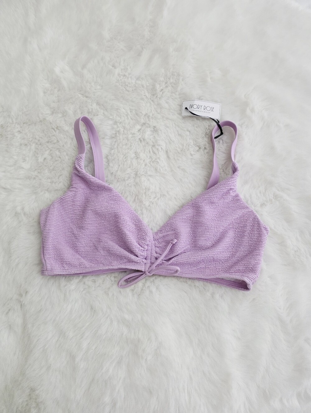 IVORY ROSE👒 Fuller Bust Bikini Top SIZE UK 32E/US 32DDD/F